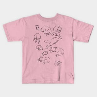 Lazy Cat v2 Line Kids T-Shirt